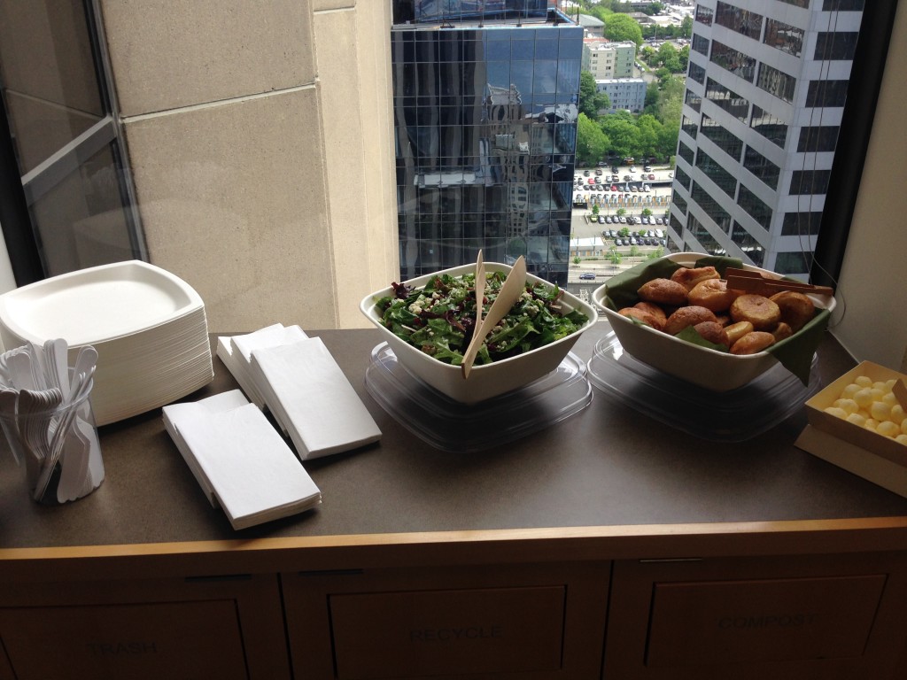 Lunch buffet in high rise - Twelve Baskets Catering