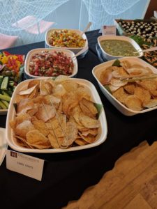 taro chips with dips sustainable drop off catering seattle